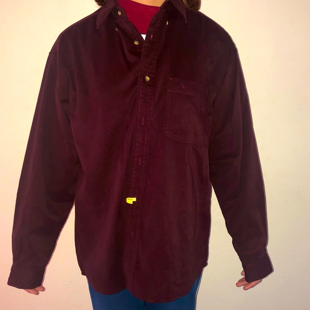 Maroon Button Down Shirt
